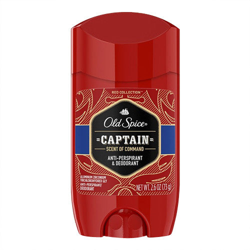 Old Spice Antiperspirant Deodorant for Men, Red Captain Scent, 2.6 Oz
